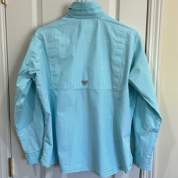 Columbia PFG Aqua Gingham Shirt - Picture 5 of 9